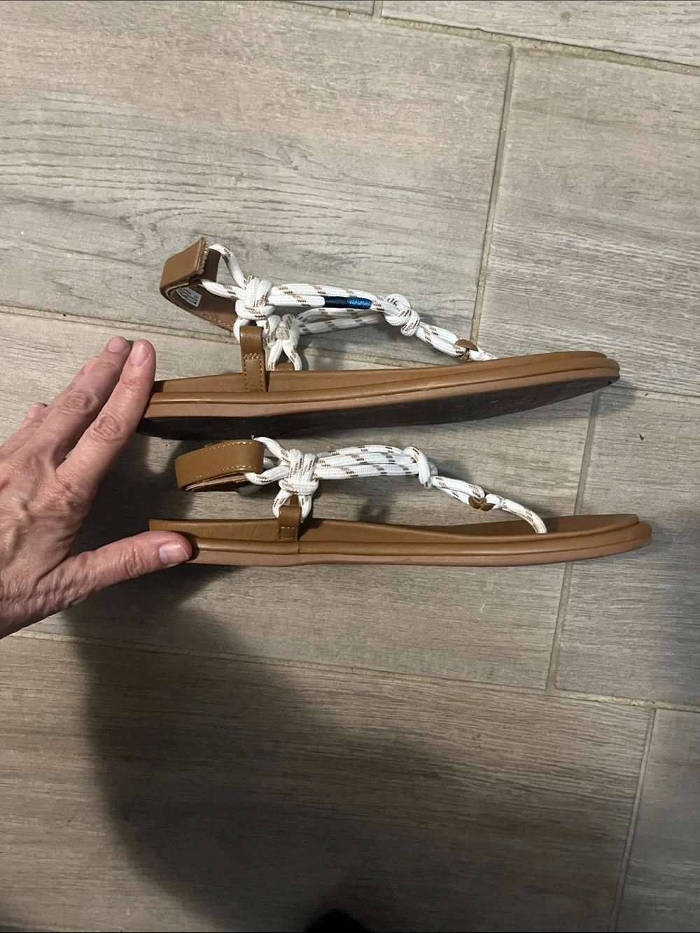 Sperry Island  T Bar Knot Sandals with Tan Footbed